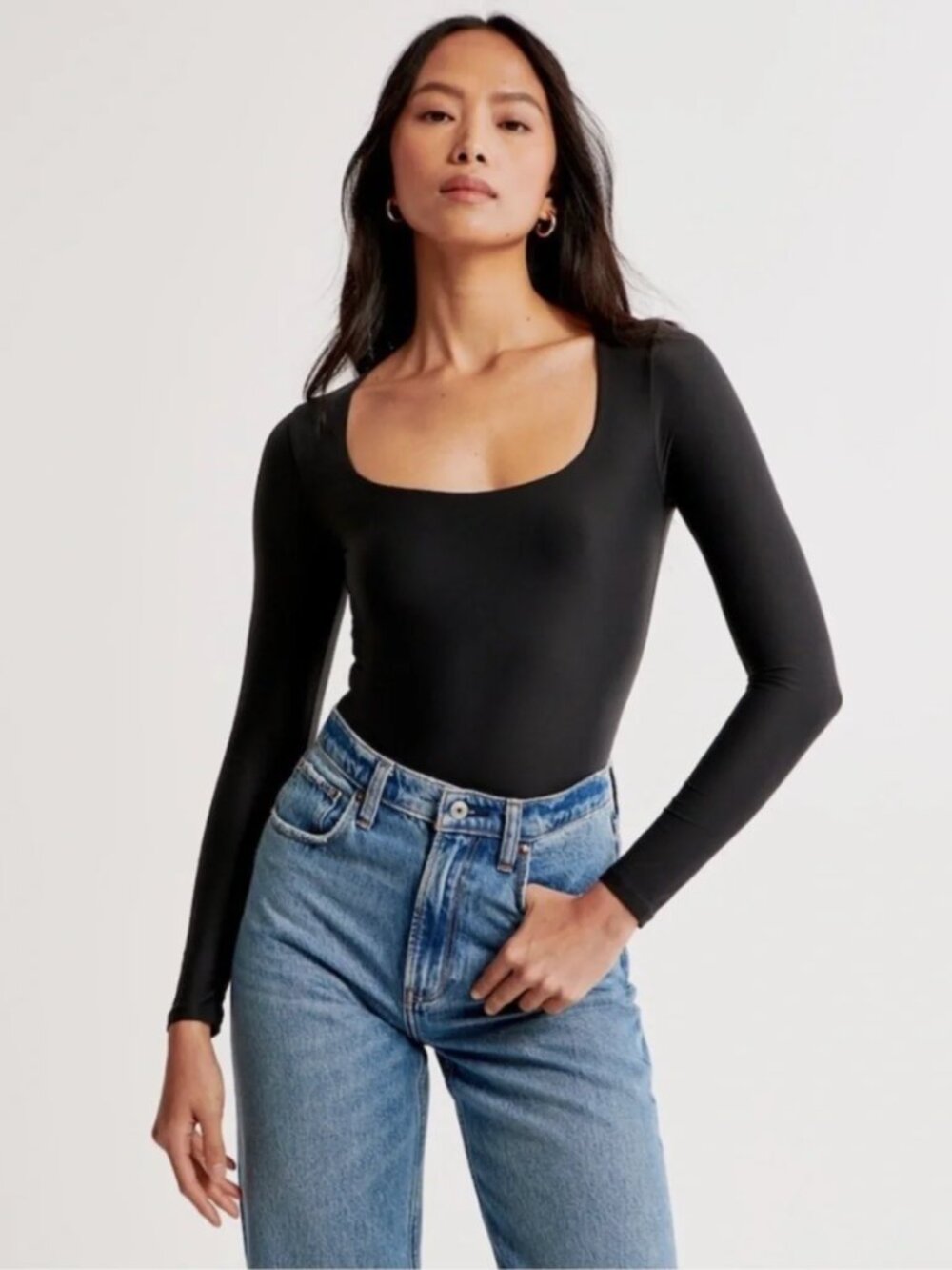 Abercrombie & Fitch Soft Collection Black Bodysuit Size Medium